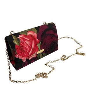 Ted Baker Black and Pink Floral Crossbody -- NWOT